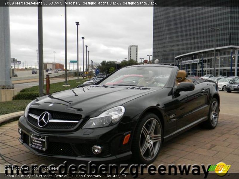 designo Mocha Black / designo Sand/Black 2009 Mercedes-Benz SL 63 AMG Roadster