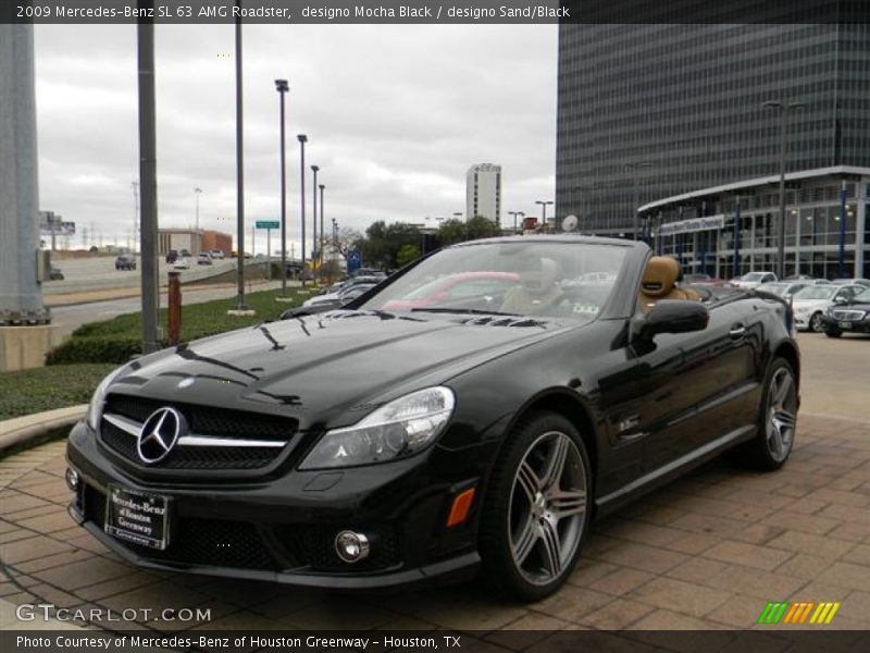 designo Mocha Black / designo Sand/Black 2009 Mercedes-Benz SL 63 AMG Roadster