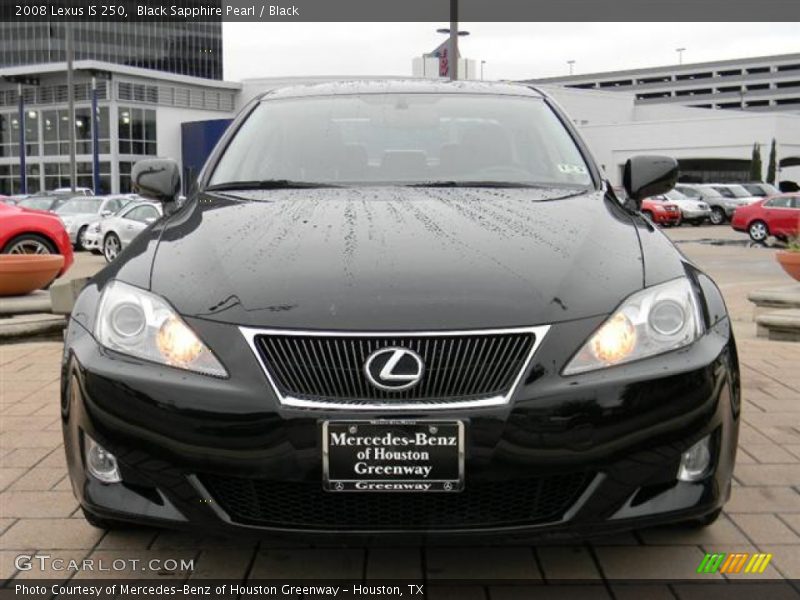 Black Sapphire Pearl / Black 2008 Lexus IS 250