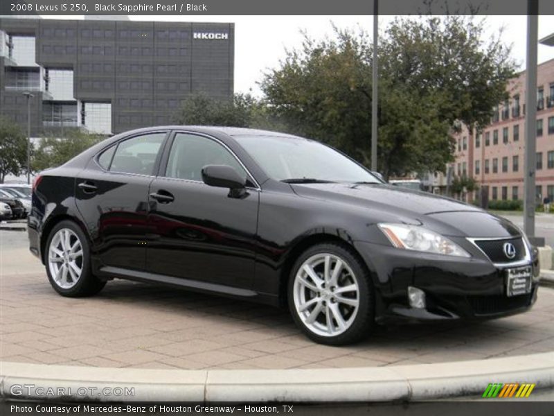 Black Sapphire Pearl / Black 2008 Lexus IS 250