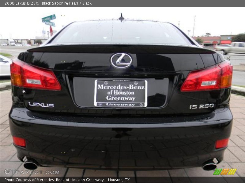 Black Sapphire Pearl / Black 2008 Lexus IS 250