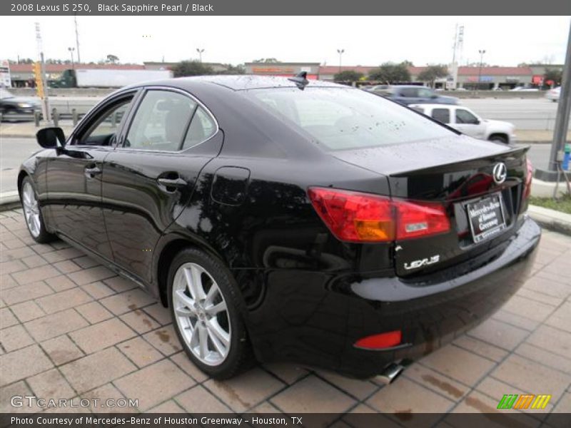 Black Sapphire Pearl / Black 2008 Lexus IS 250