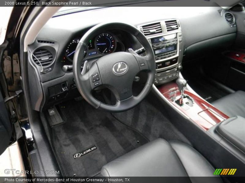 Black Sapphire Pearl / Black 2008 Lexus IS 250