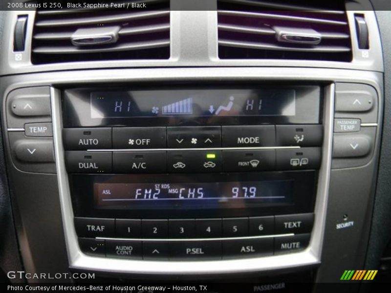Black Sapphire Pearl / Black 2008 Lexus IS 250