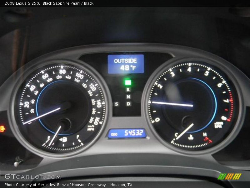 Black Sapphire Pearl / Black 2008 Lexus IS 250