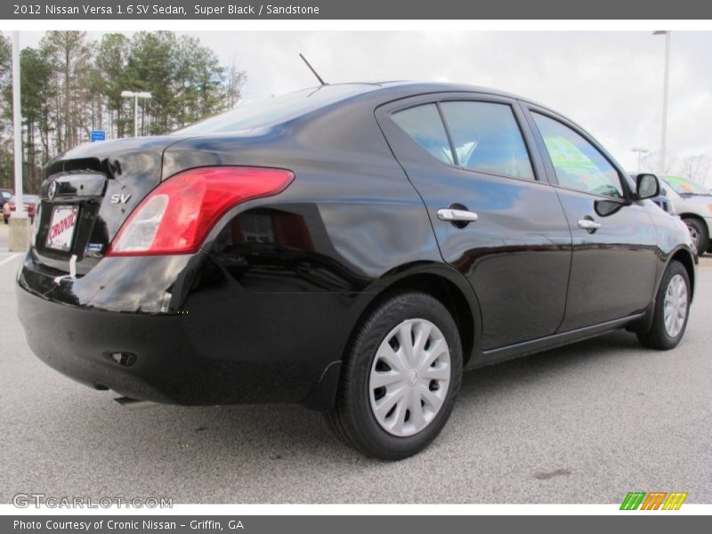 Super Black / Sandstone 2012 Nissan Versa 1.6 SV Sedan