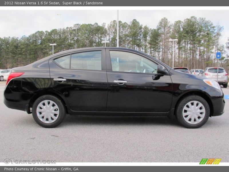 Super Black / Sandstone 2012 Nissan Versa 1.6 SV Sedan