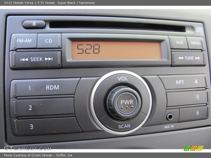 Super Black / Sandstone 2012 Nissan Versa 1.6 SV Sedan