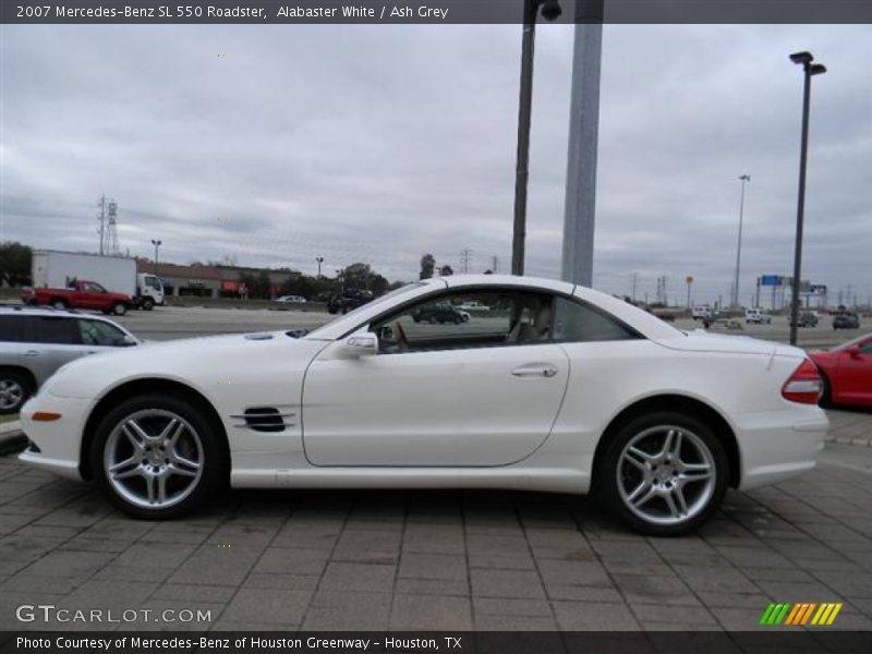 Alabaster White / Ash Grey 2007 Mercedes-Benz SL 550 Roadster