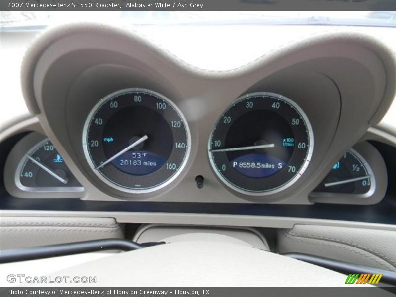 Alabaster White / Ash Grey 2007 Mercedes-Benz SL 550 Roadster