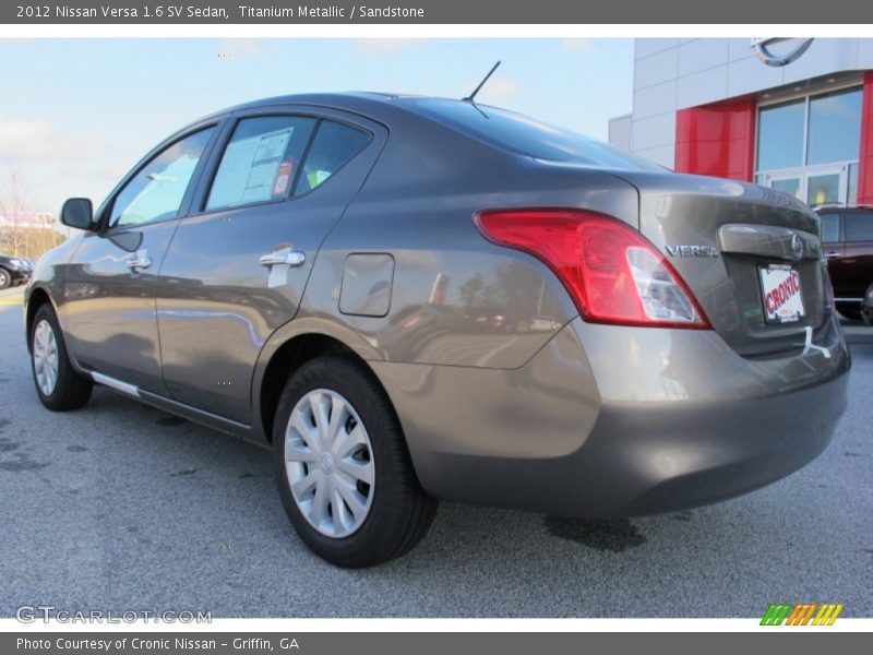 Titanium Metallic / Sandstone 2012 Nissan Versa 1.6 SV Sedan