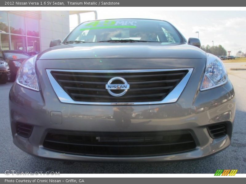 Titanium Metallic / Sandstone 2012 Nissan Versa 1.6 SV Sedan
