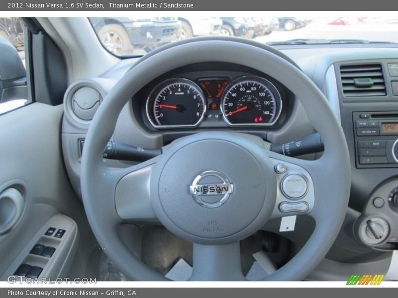 Titanium Metallic / Sandstone 2012 Nissan Versa 1.6 SV Sedan