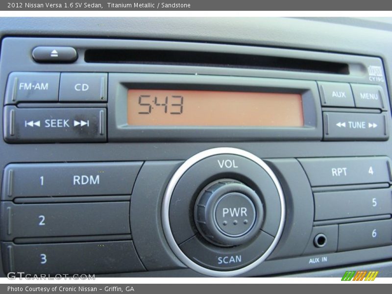Titanium Metallic / Sandstone 2012 Nissan Versa 1.6 SV Sedan
