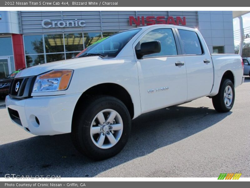 Blizzard White / Charcoal 2012 Nissan Titan S Crew Cab 4x4