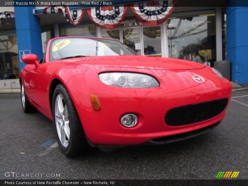True Red / Black 2007 Mazda MX-5 Miata Sport Roadster