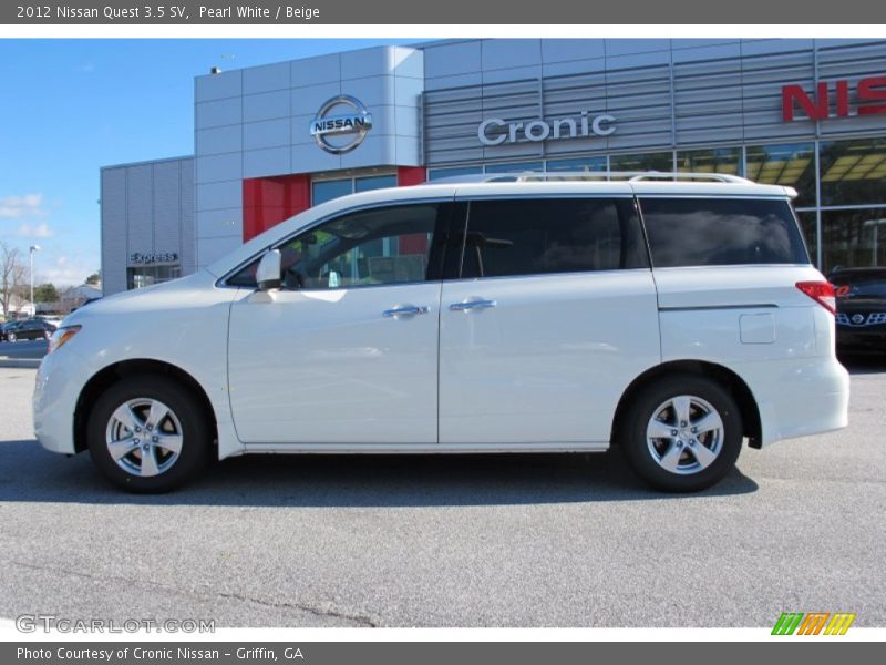 Pearl White / Beige 2012 Nissan Quest 3.5 SV