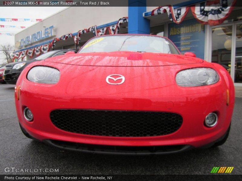 True Red / Black 2007 Mazda MX-5 Miata Sport Roadster