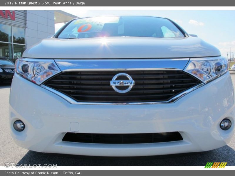 Pearl White / Beige 2012 Nissan Quest 3.5 SV