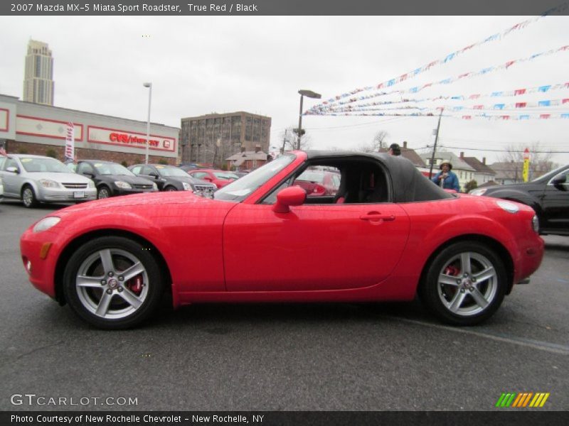 True Red / Black 2007 Mazda MX-5 Miata Sport Roadster