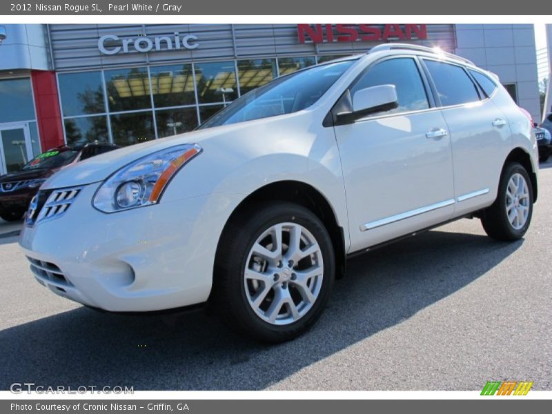 Pearl White / Gray 2012 Nissan Rogue SL