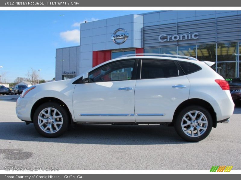 Pearl White / Gray 2012 Nissan Rogue SL