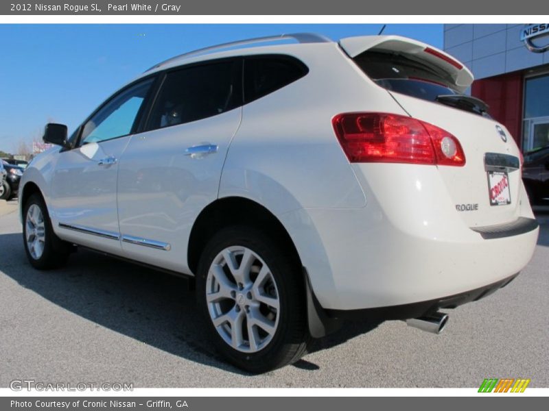 Pearl White / Gray 2012 Nissan Rogue SL