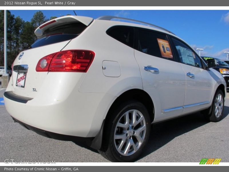 Pearl White / Gray 2012 Nissan Rogue SL