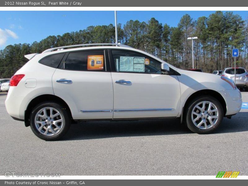 Pearl White / Gray 2012 Nissan Rogue SL