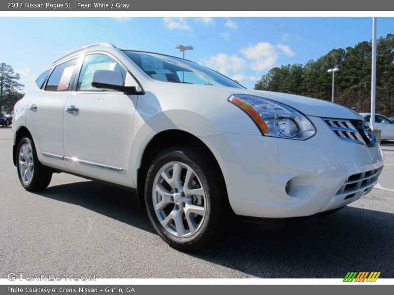 Pearl White / Gray 2012 Nissan Rogue SL