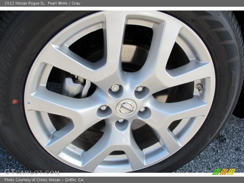 Pearl White / Gray 2012 Nissan Rogue SL
