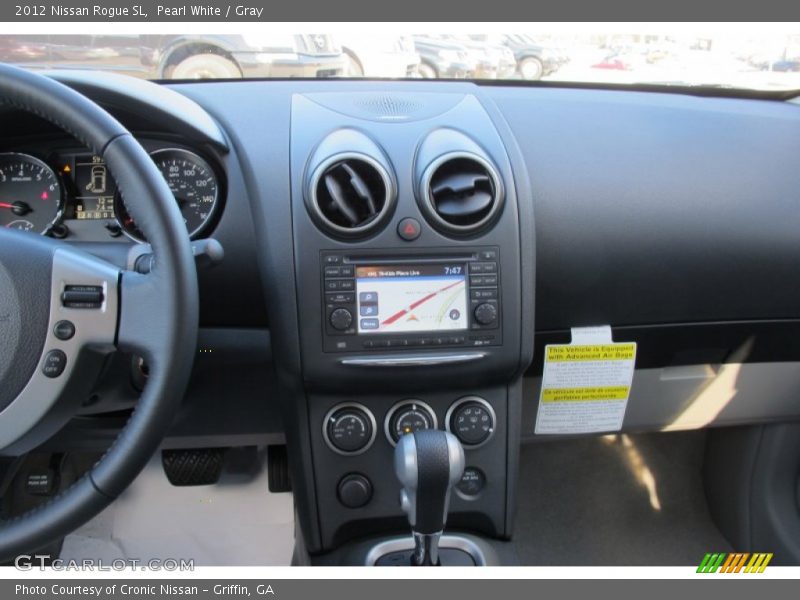 Pearl White / Gray 2012 Nissan Rogue SL