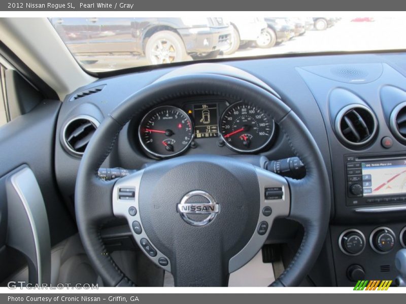 Pearl White / Gray 2012 Nissan Rogue SL