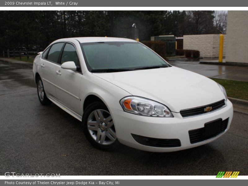 White / Gray 2009 Chevrolet Impala LT