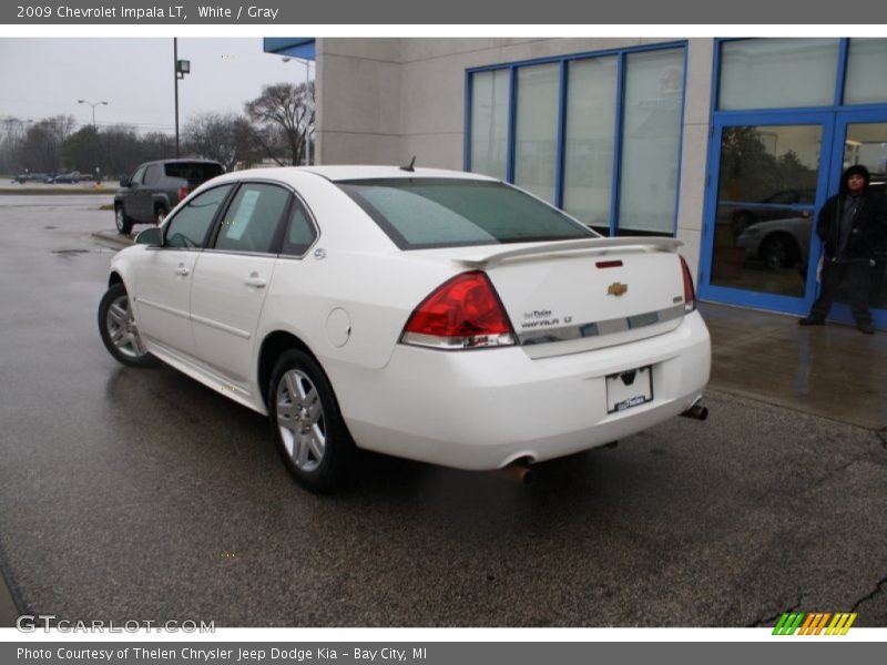 White / Gray 2009 Chevrolet Impala LT