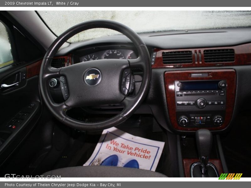 White / Gray 2009 Chevrolet Impala LT