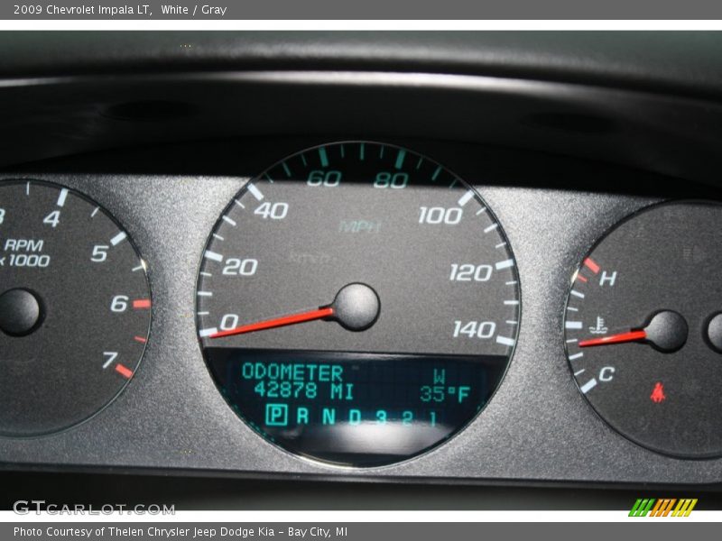 White / Gray 2009 Chevrolet Impala LT