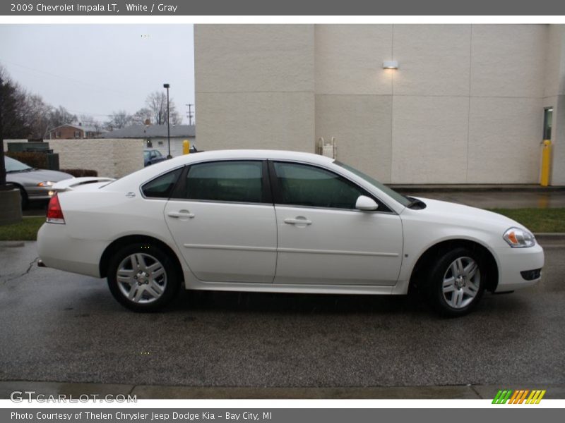 White / Gray 2009 Chevrolet Impala LT
