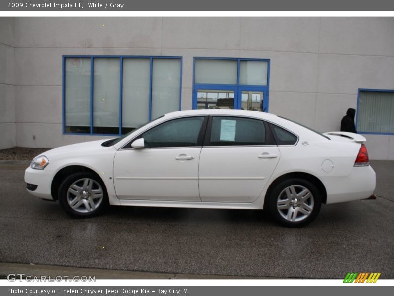 White / Gray 2009 Chevrolet Impala LT