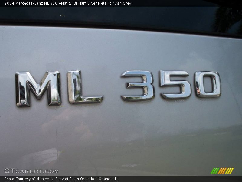 Brilliant Silver Metallic / Ash Grey 2004 Mercedes-Benz ML 350 4Matic