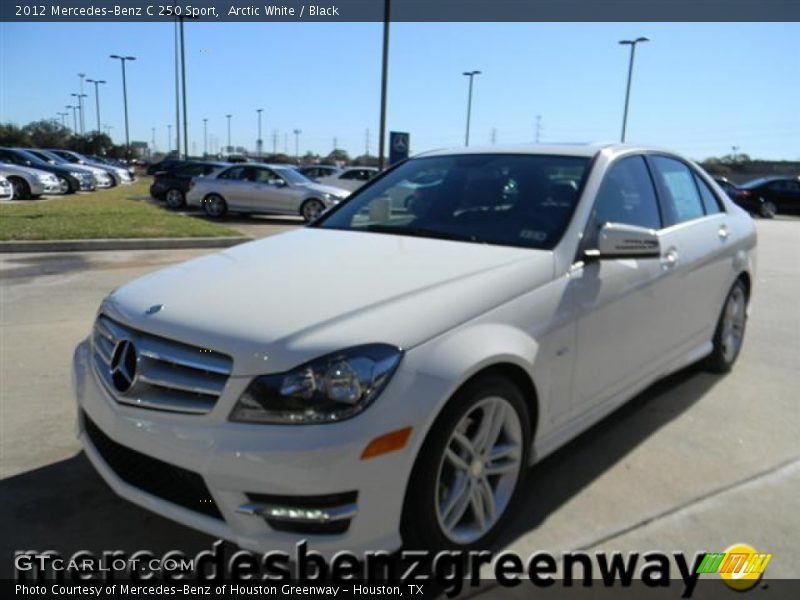 Arctic White / Black 2012 Mercedes-Benz C 250 Sport