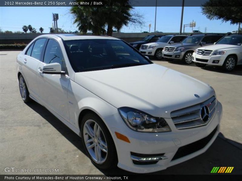 Arctic White / Black 2012 Mercedes-Benz C 250 Sport