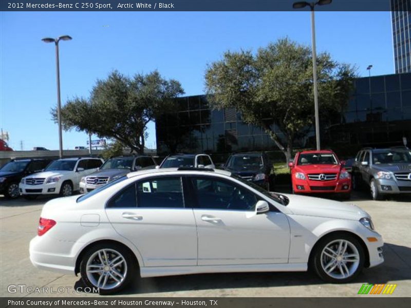 Arctic White / Black 2012 Mercedes-Benz C 250 Sport