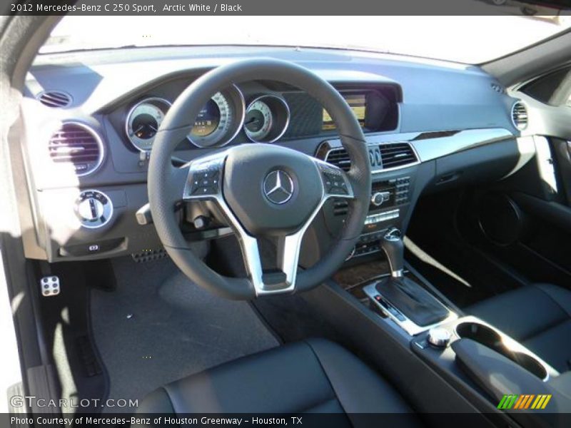 Arctic White / Black 2012 Mercedes-Benz C 250 Sport