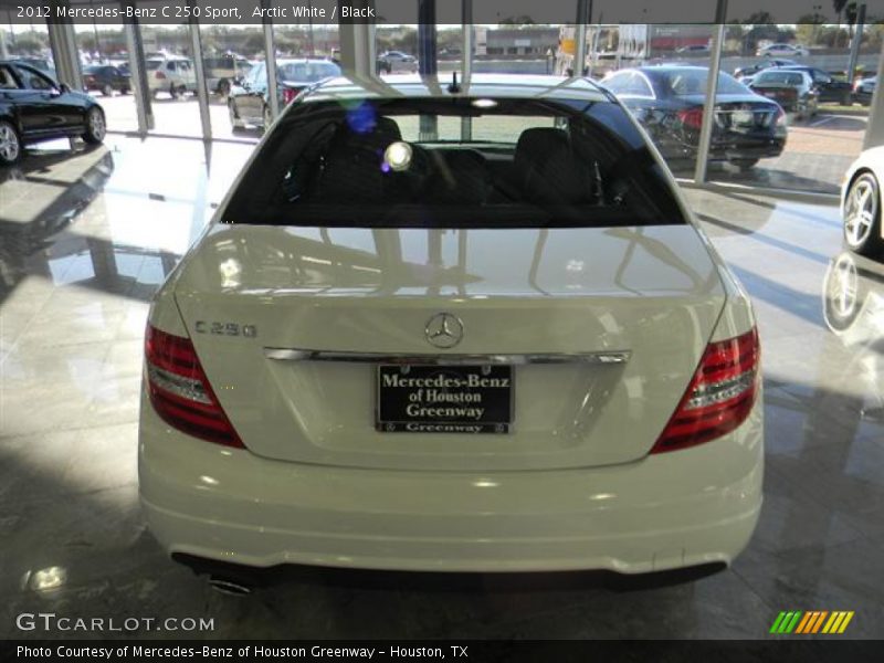 Arctic White / Black 2012 Mercedes-Benz C 250 Sport