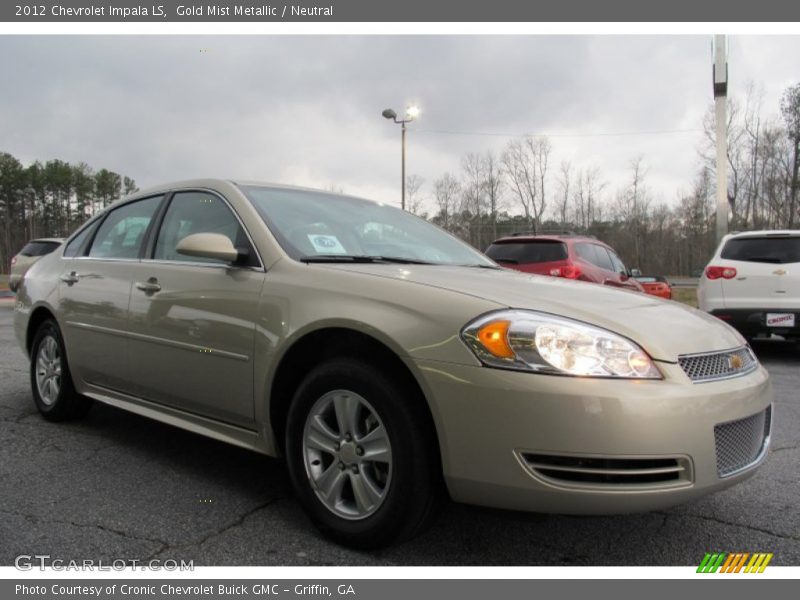 Gold Mist Metallic / Neutral 2012 Chevrolet Impala LS