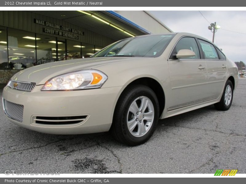 Gold Mist Metallic / Neutral 2012 Chevrolet Impala LS