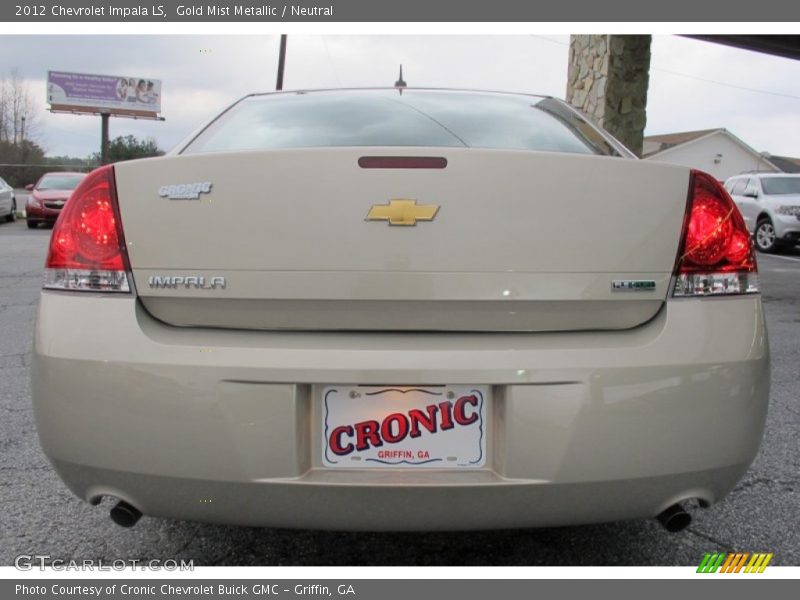 Gold Mist Metallic / Neutral 2012 Chevrolet Impala LS