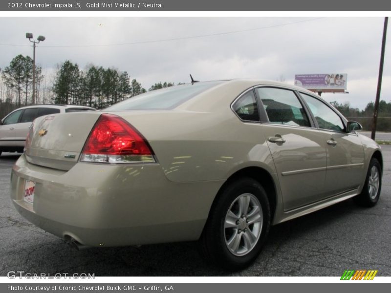 Gold Mist Metallic / Neutral 2012 Chevrolet Impala LS