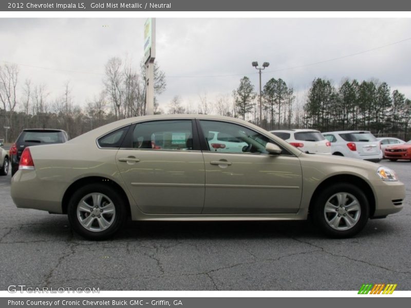 Gold Mist Metallic / Neutral 2012 Chevrolet Impala LS